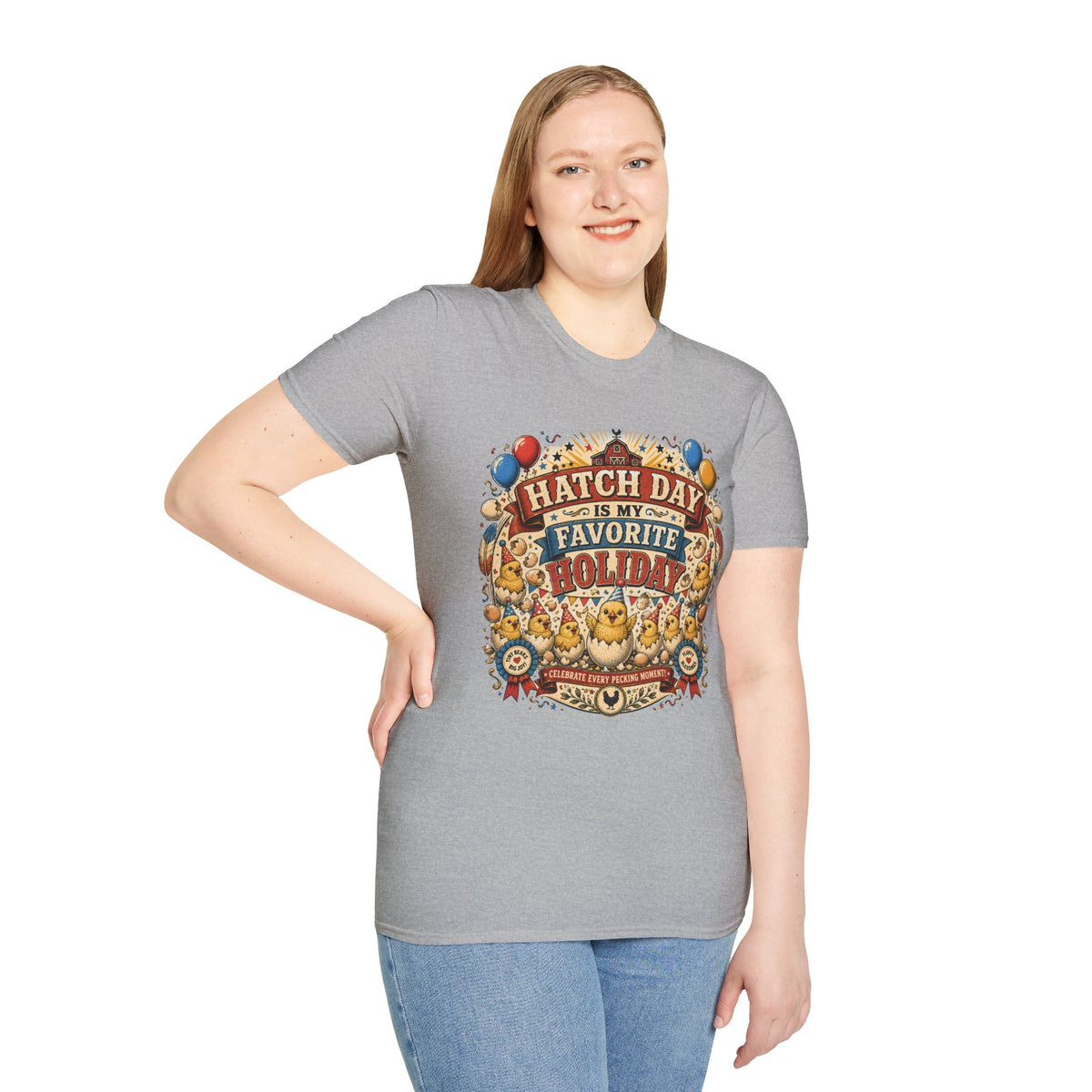Hatch Day Is My Favorite Holiday T-Shirt — Cute Fluffy Chicks Tee