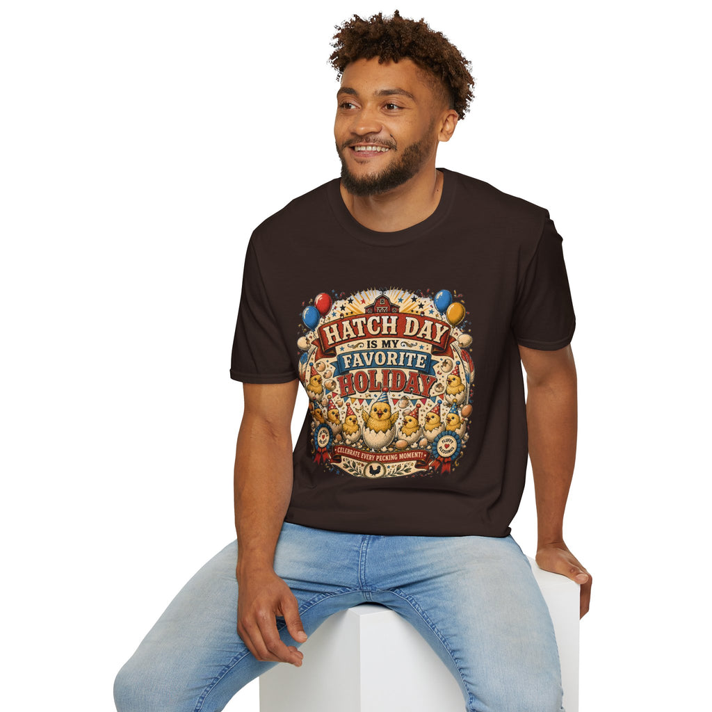 Hatch Day Is My Favorite Holiday T-Shirt — Cute Fluffy Chicks Tee