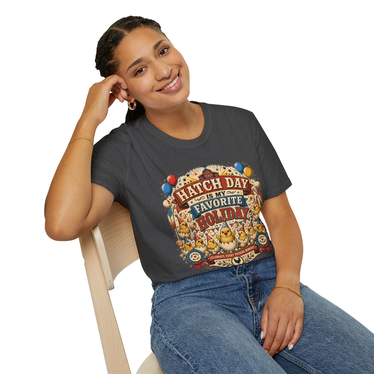 Hatch Day Is My Favorite Holiday T-Shirt — Cute Fluffy Chicks Tee