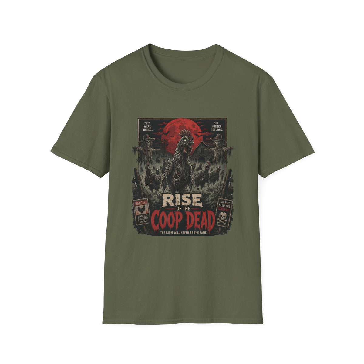 Rise of the Undead Poultry Zombie Chicken T-shirt, photo 4