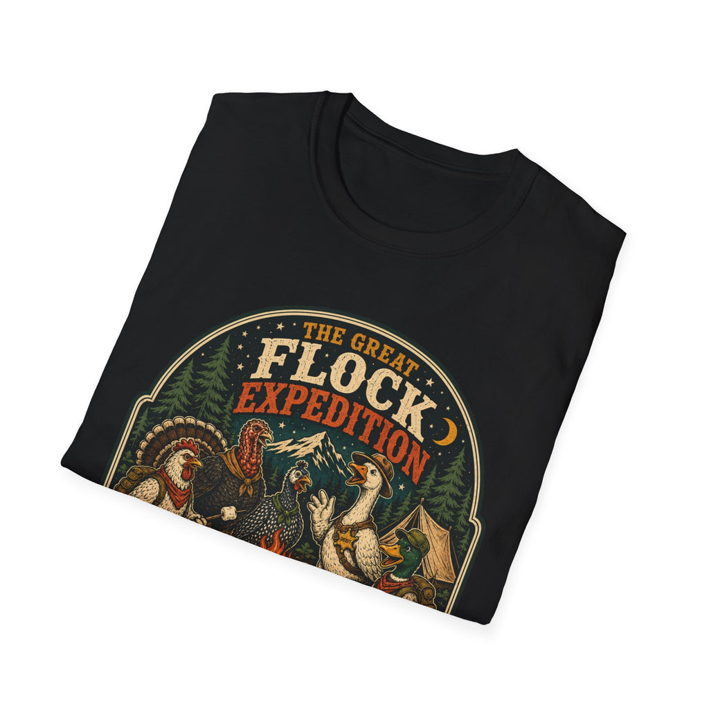 The Great Flock Expedition Tee — Vintage Poultry Adventure T-Shirt