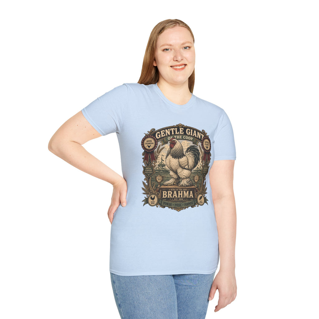 Gentle Giant Heritage Brahma T-Shirt — Prize Rooster Badge Tee