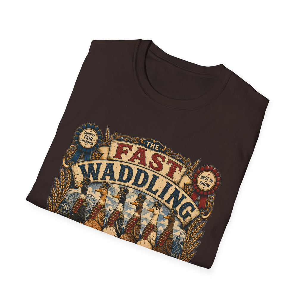 Fast Waddling Division Indian Runner T-Shirt — No Running, Except Them Tee