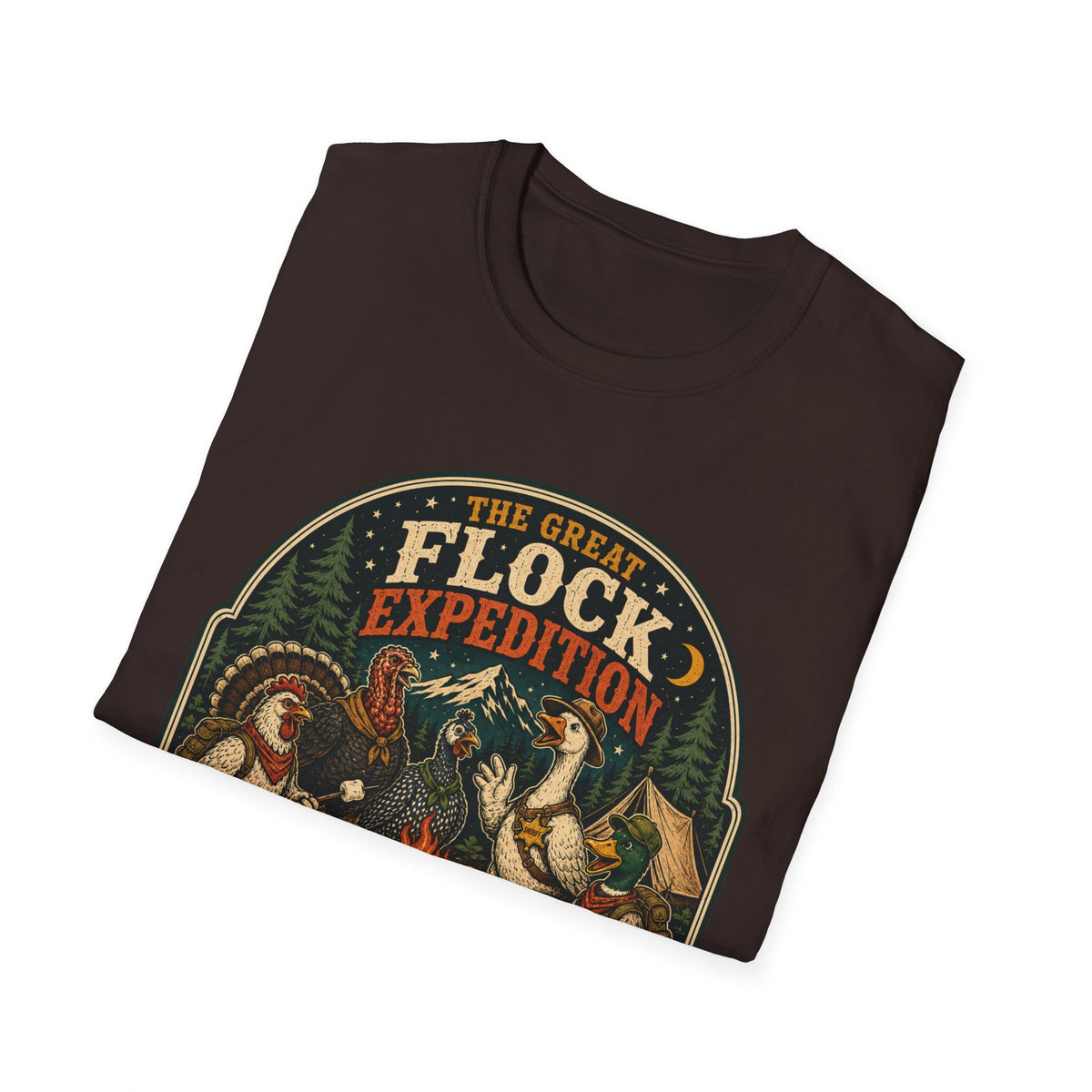 The Great Flock Expedition Tee — Vintage Poultry Adventure T-Shirt