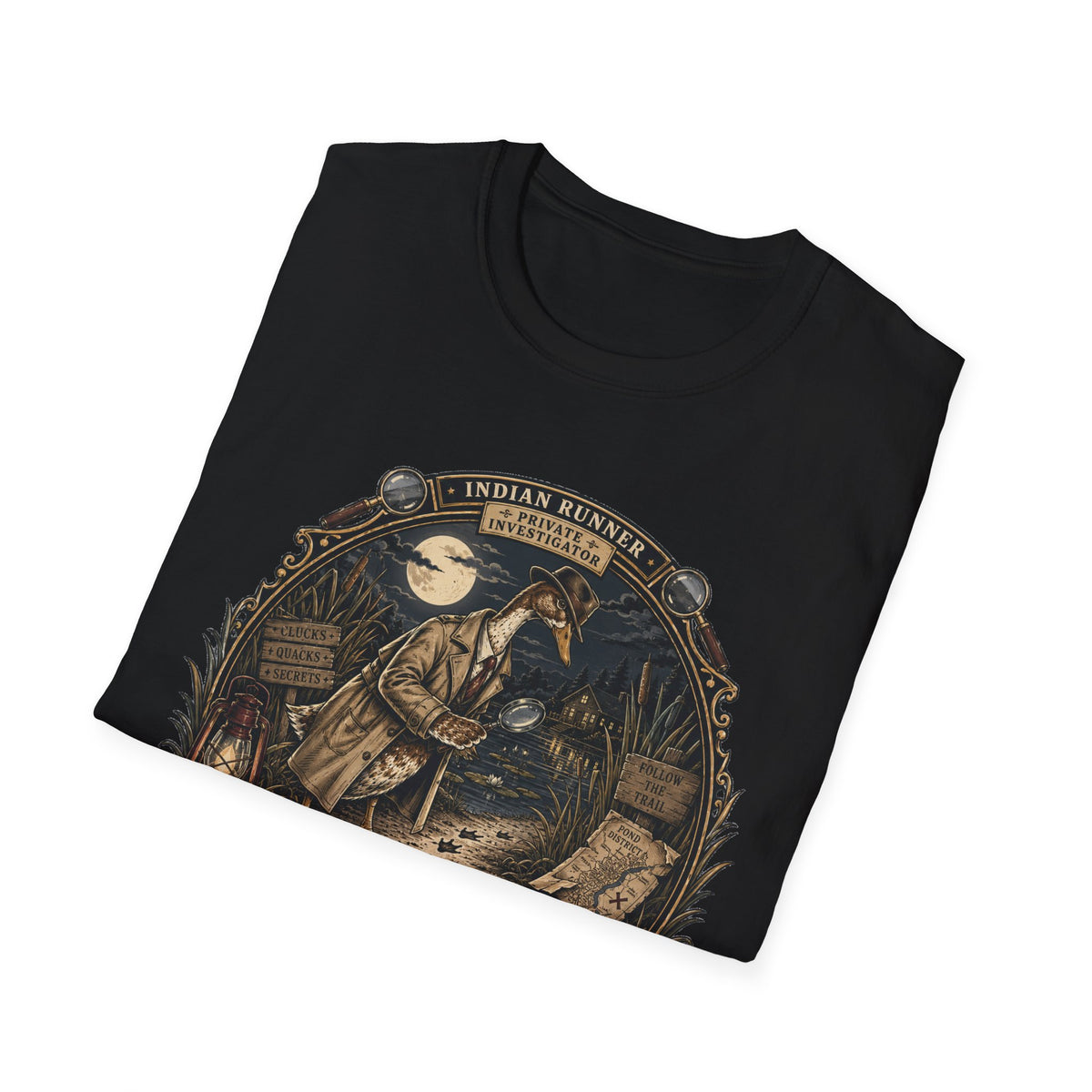 The Case of the Missing Breadcrumbs T-Shirt — Indian Runner Duck Mystery Tee