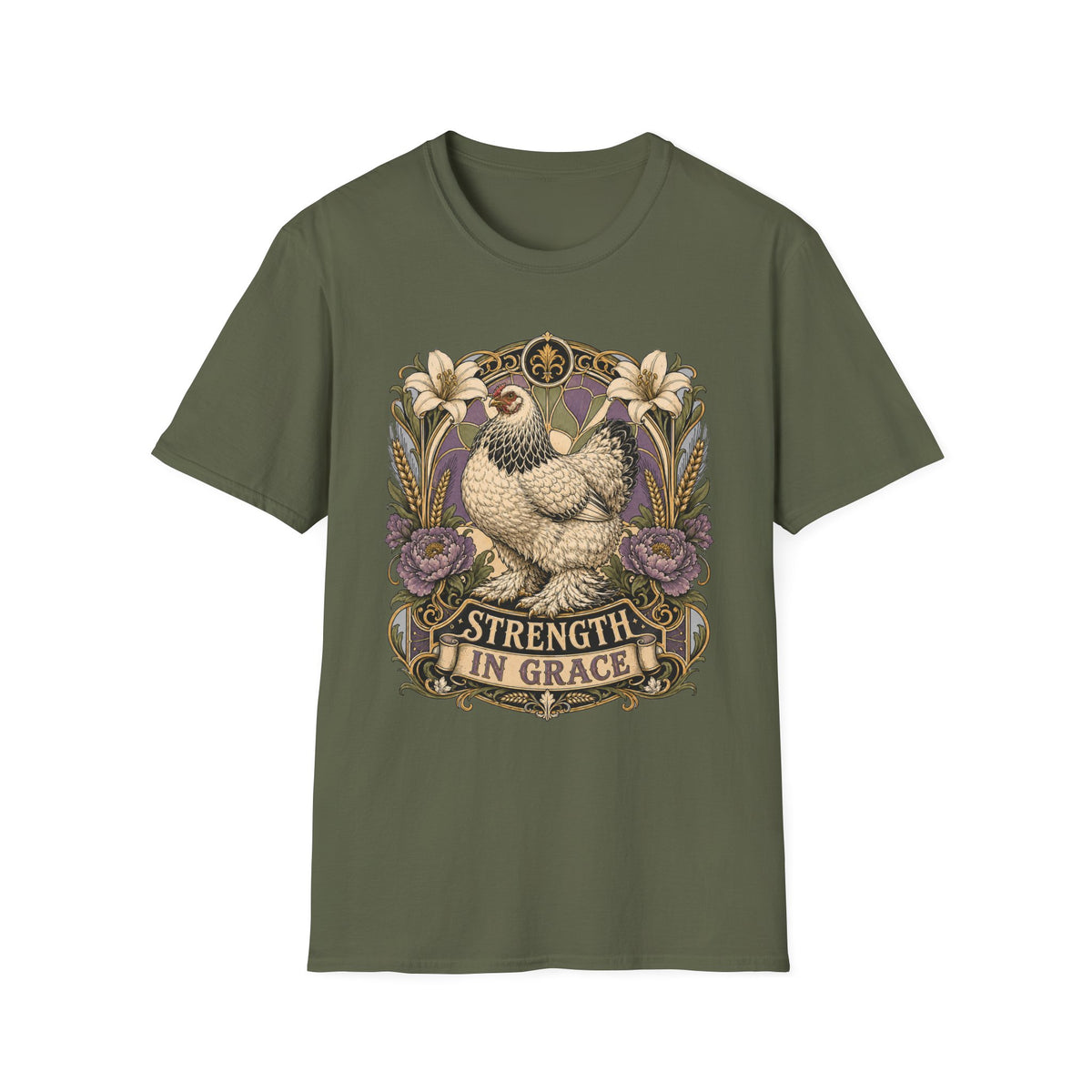 Strength in Grace Brahma Hen T-shirt, photo 6