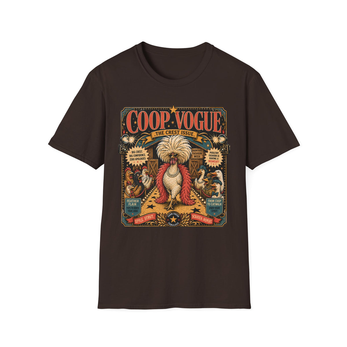 Coop Vogue Barnyard Fashion Week Polish Chicken T-Shirt