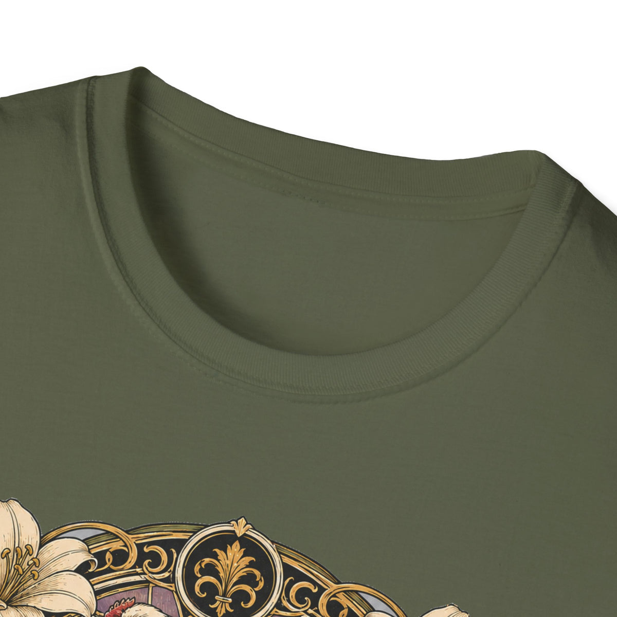 Strength in Grace Brahma Hen T-Shirt — Botanical Rooster Art Tee