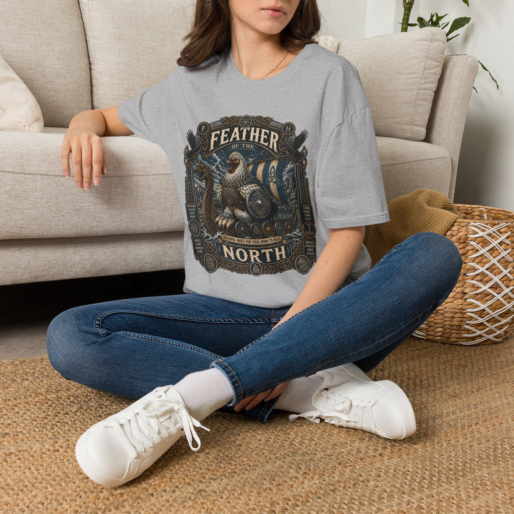 Feather of the North Brahma T-Shirt — Nordic Warrior Rooster Tee