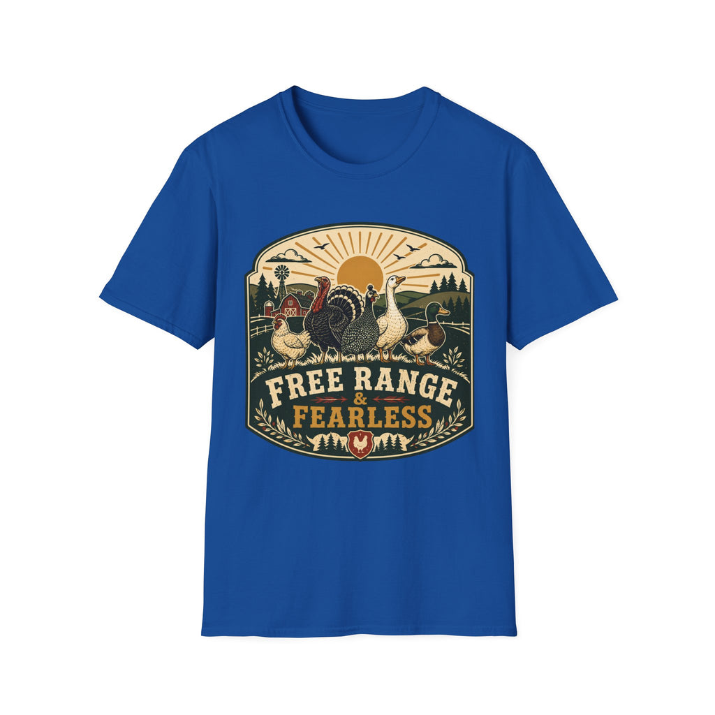 Free Range Fearless T-Shirt — Vintage Farm Family Graphic Tee