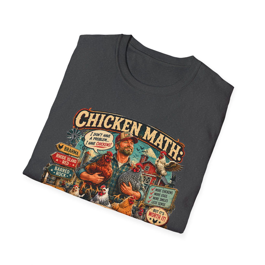 The Only Addiction That Lays Breakfast T-Shirt — Chicken Math Graphic Tee