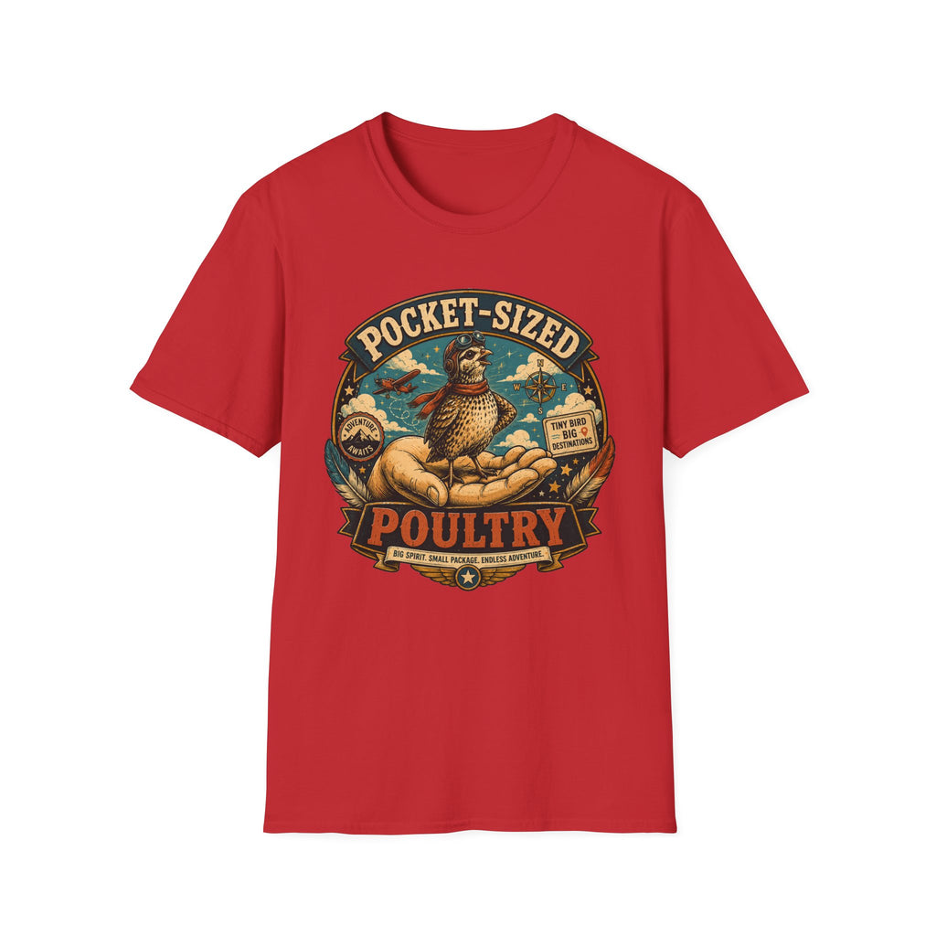 Tiny Quail Adventures T-Shirt — Backyard Bird Keeper Vintage Graphic Tee