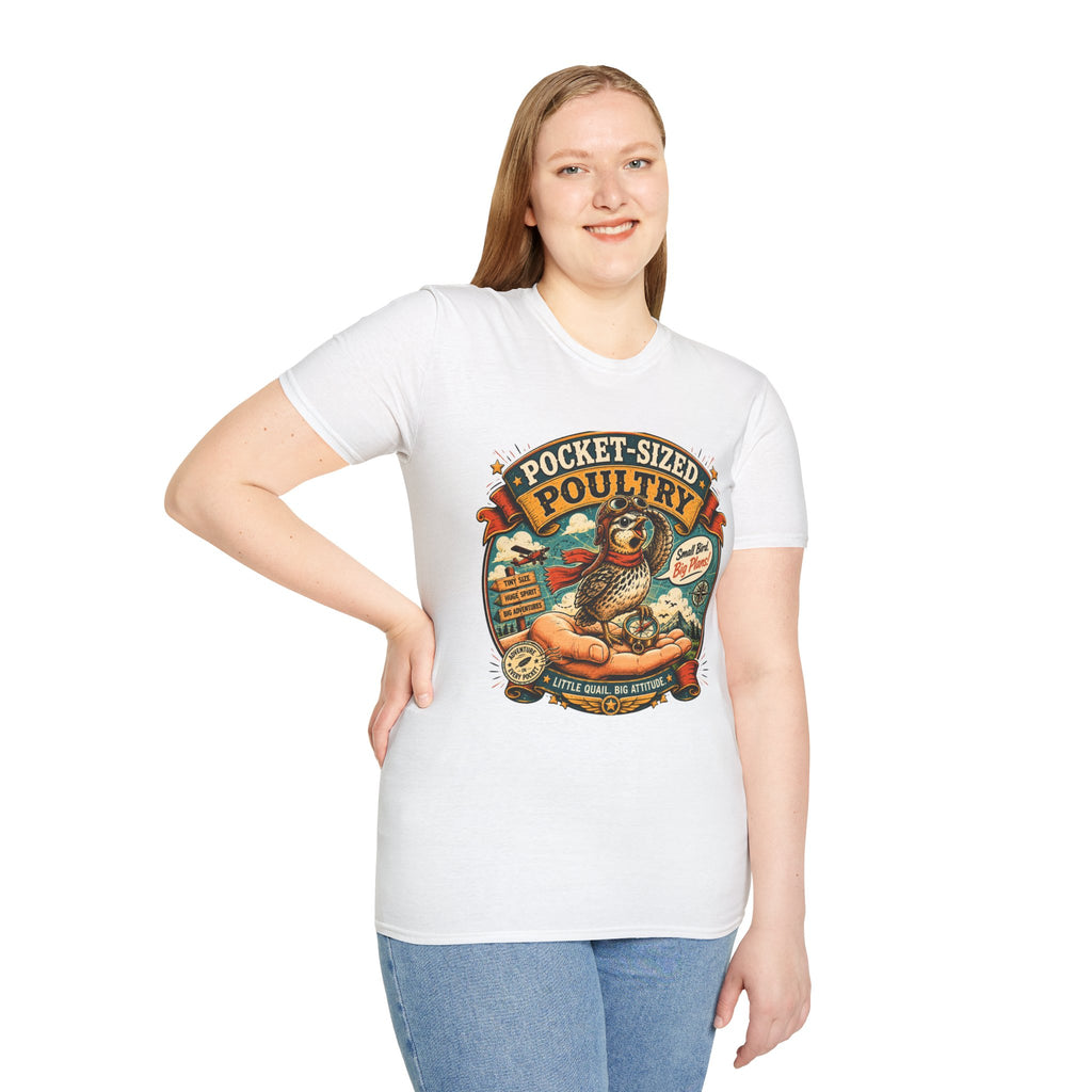 Tiny Quail Adventures T-Shirt — Quail Life Vintage Graphic Comic Tee