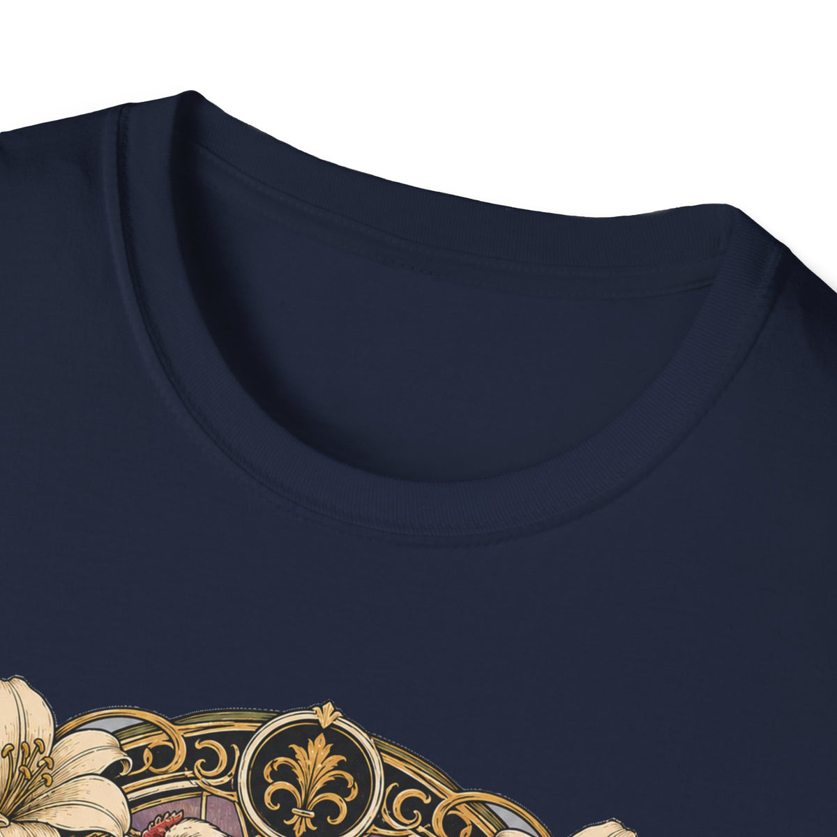 Strength in Grace Brahma Hen T-Shirt — Botanical Rooster Art Tee