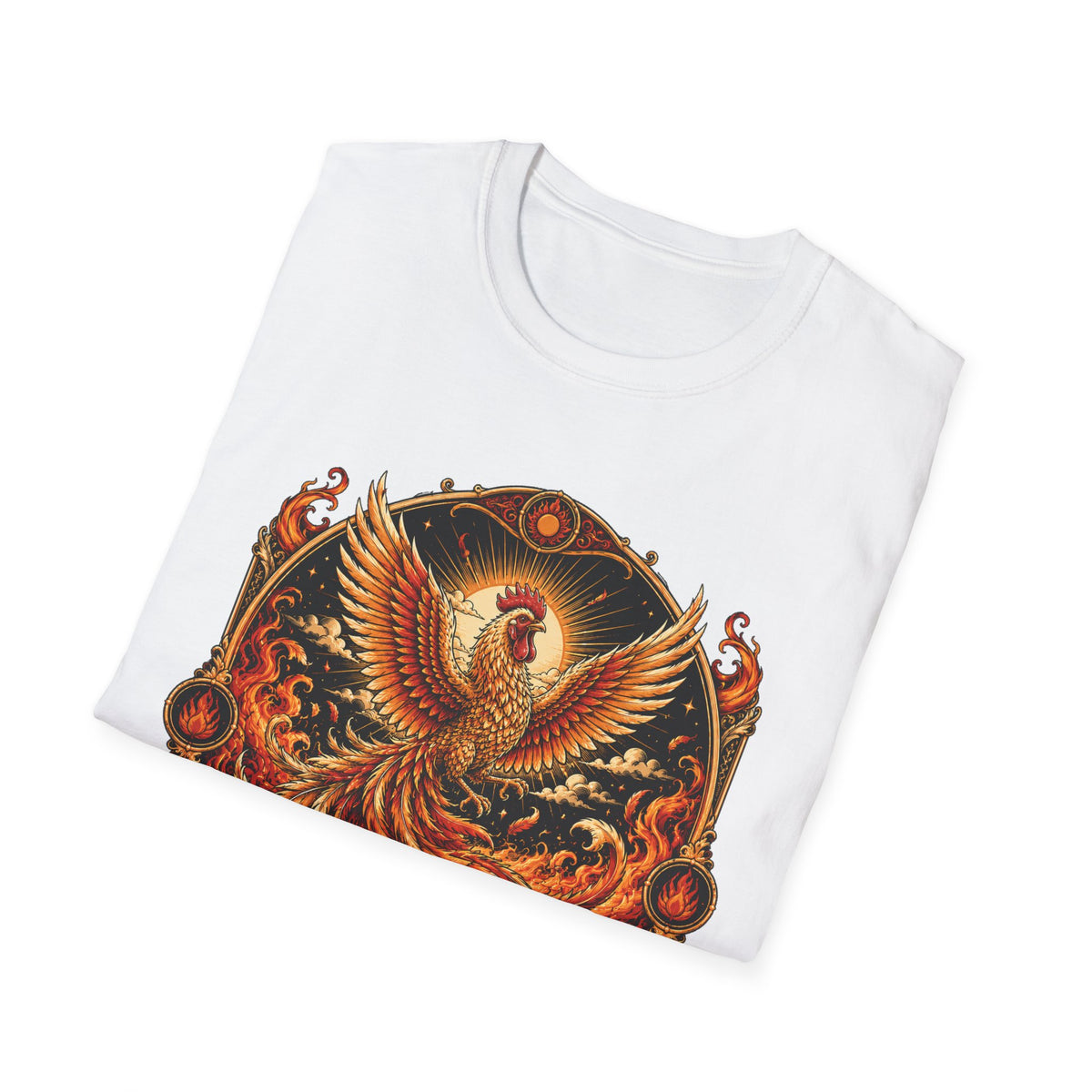 Rise With the Sun Rhode Island Red T-Shirt — Phoenix Rooster Tee