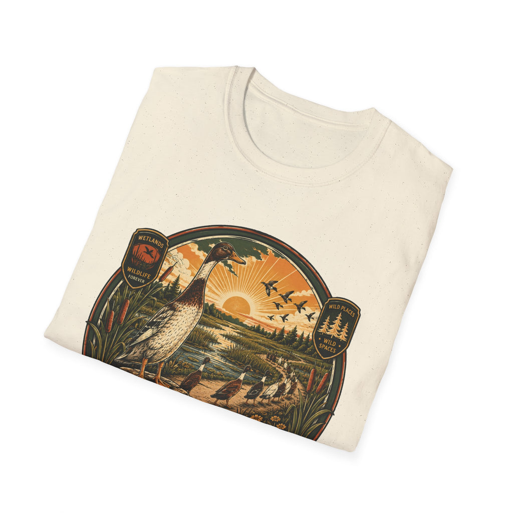 Runner Marsh National Park Badge T-Shirt — Indian Runner Duck Vintage Tee