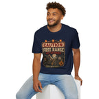 Zombie Chicken Crossing at Night T-Shirt — Spooky Halloween Poultry Tee