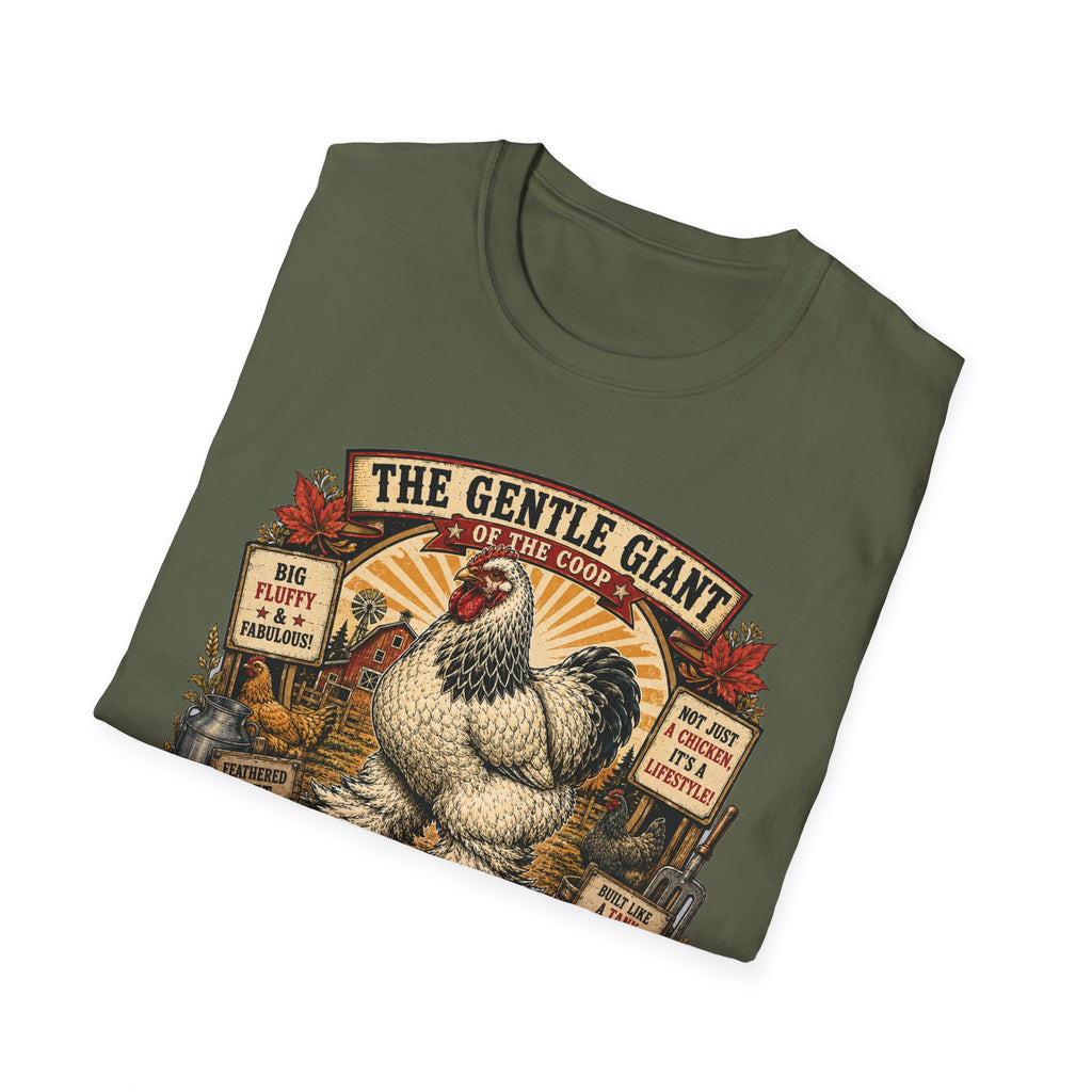 The Gentle Giant of the Coop Brahma T-Shirt — Big Fluffy Farmhouse Tee