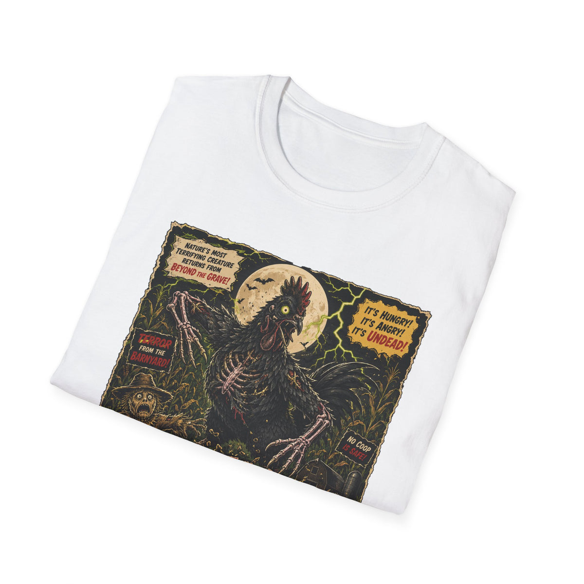 Attack of the Undead Hen T-Shirt — Zombie Chicken Halloween Tee