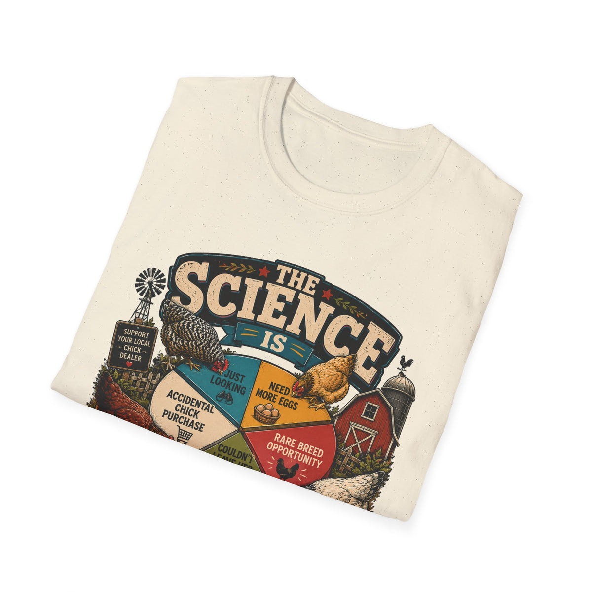 The Science Is Undeniable T-Shirt — Chicken Math Pie Chart Tee