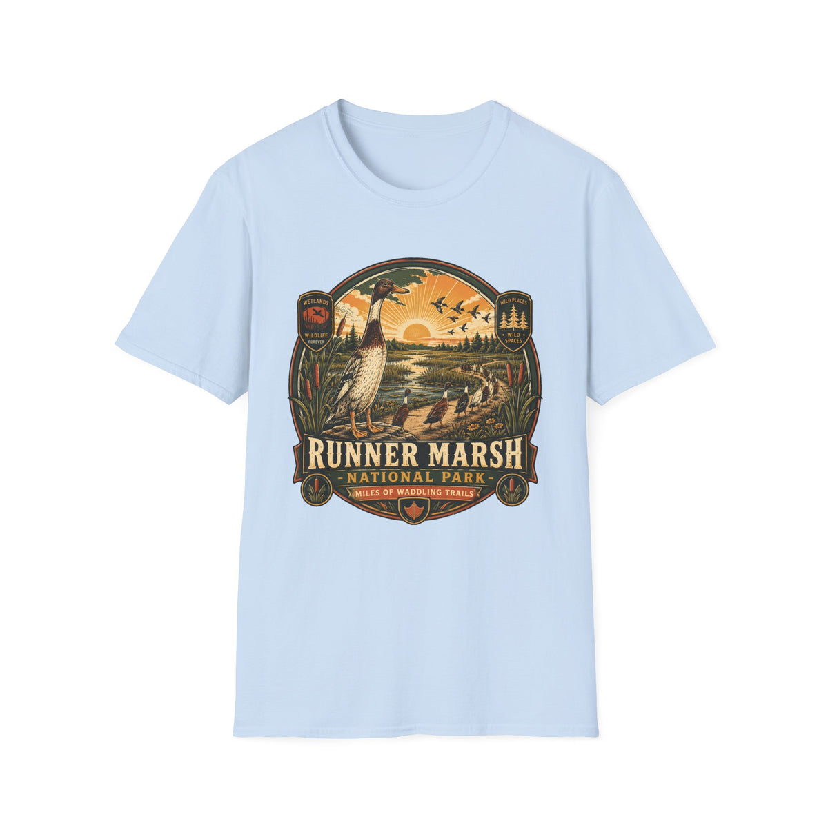 Runner Marsh National Park Badge Indian Runner T-shirt, photo 2