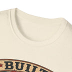 Barred Rock Rooster T-Shirt — "Built the Old Fashioned Way" Farm Vintage Tee