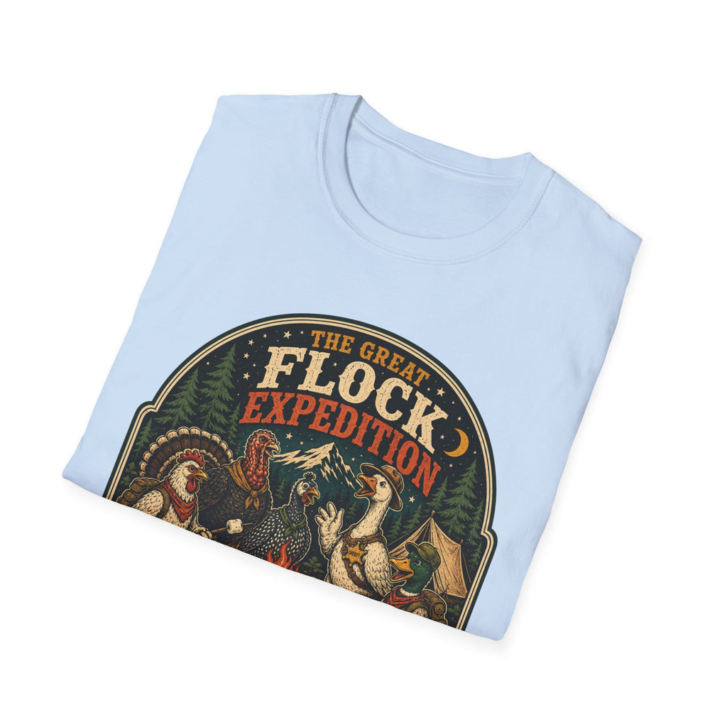 The Great Flock Expedition Tee — Vintage Poultry Adventure T-Shirt