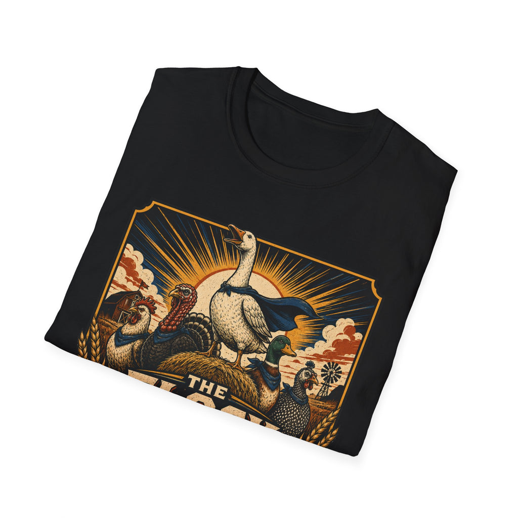 The Flock Awakens T‑Shirt — Retro Goose & Duck Vintage Wildlife Tee