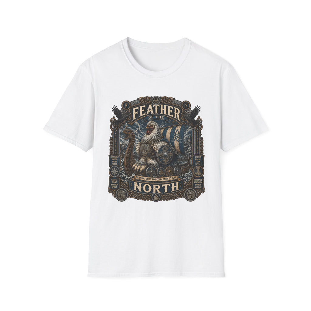 Feather of the North Brahma T-Shirt — Nordic Warrior Rooster Tee