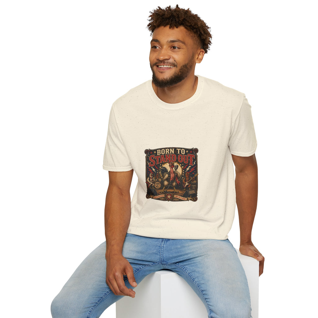 Less Feathers, More Attitude T-Shirt — Naked Neck Rooster Tee