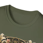Crowned by Nature Polish Chicken T-Shirt — Vintage Botanical Hen Tee