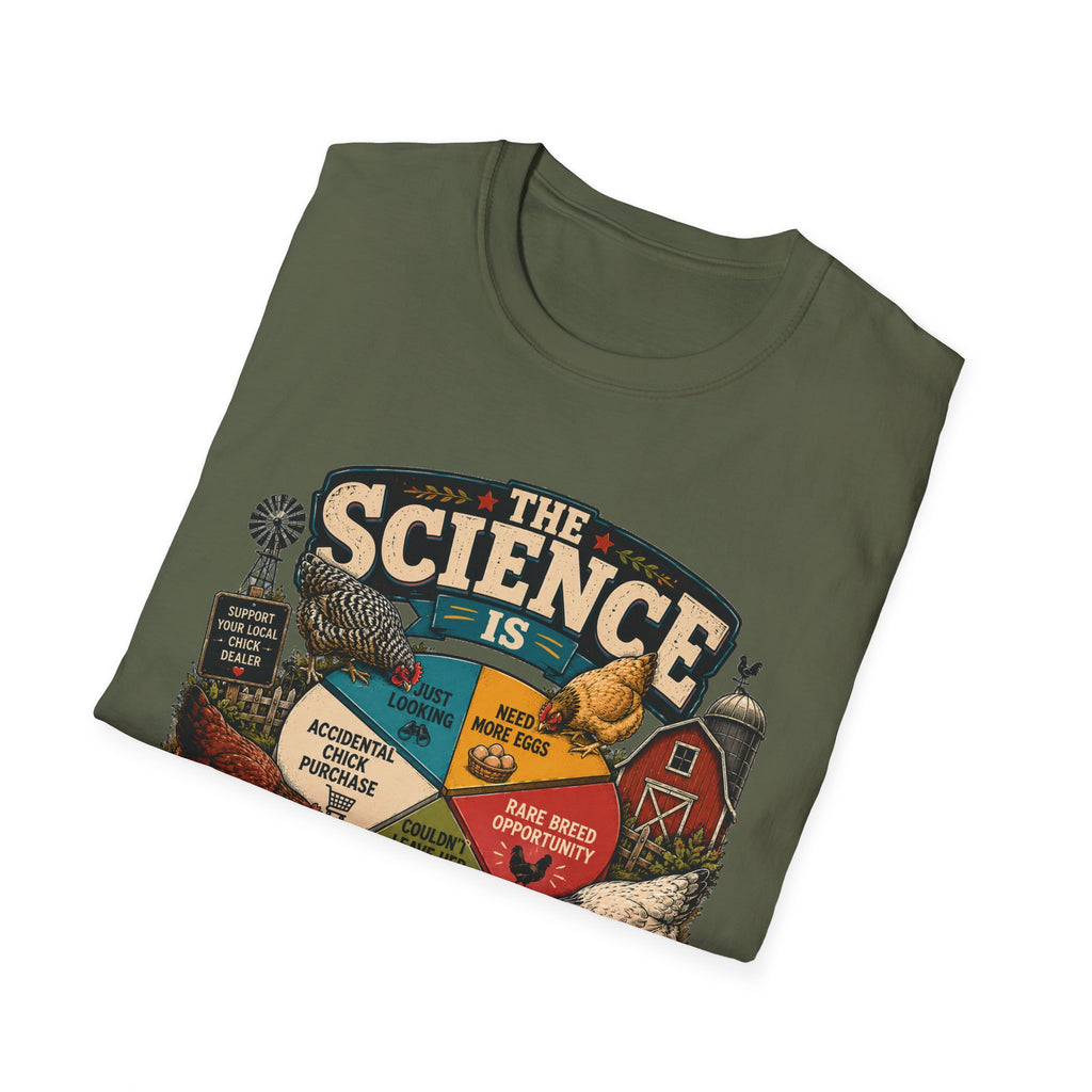 The Science Is Undeniable T-Shirt — Chicken Math Pie Chart Tee