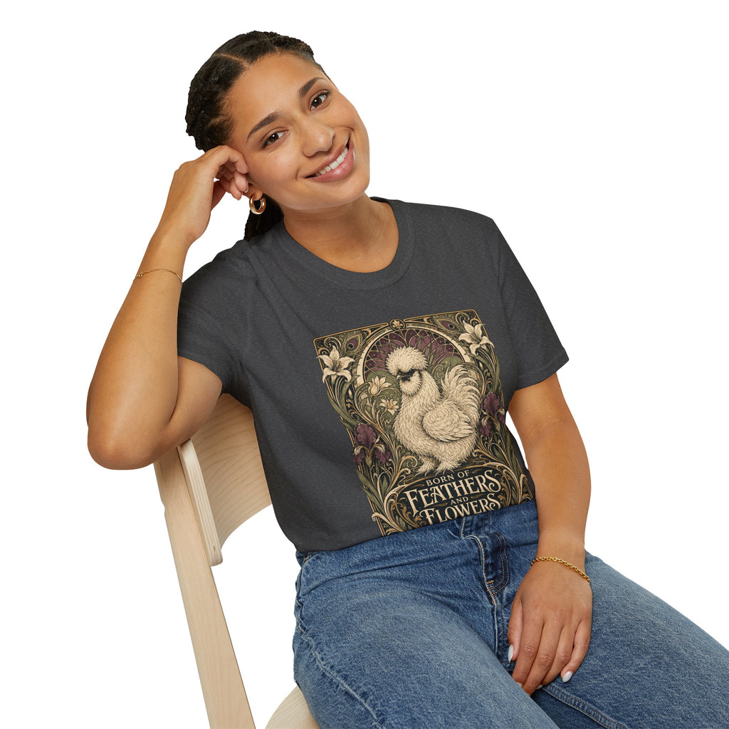Wildflower Silkie T-Shirt — Art Nouveau Botanical Hen Tee