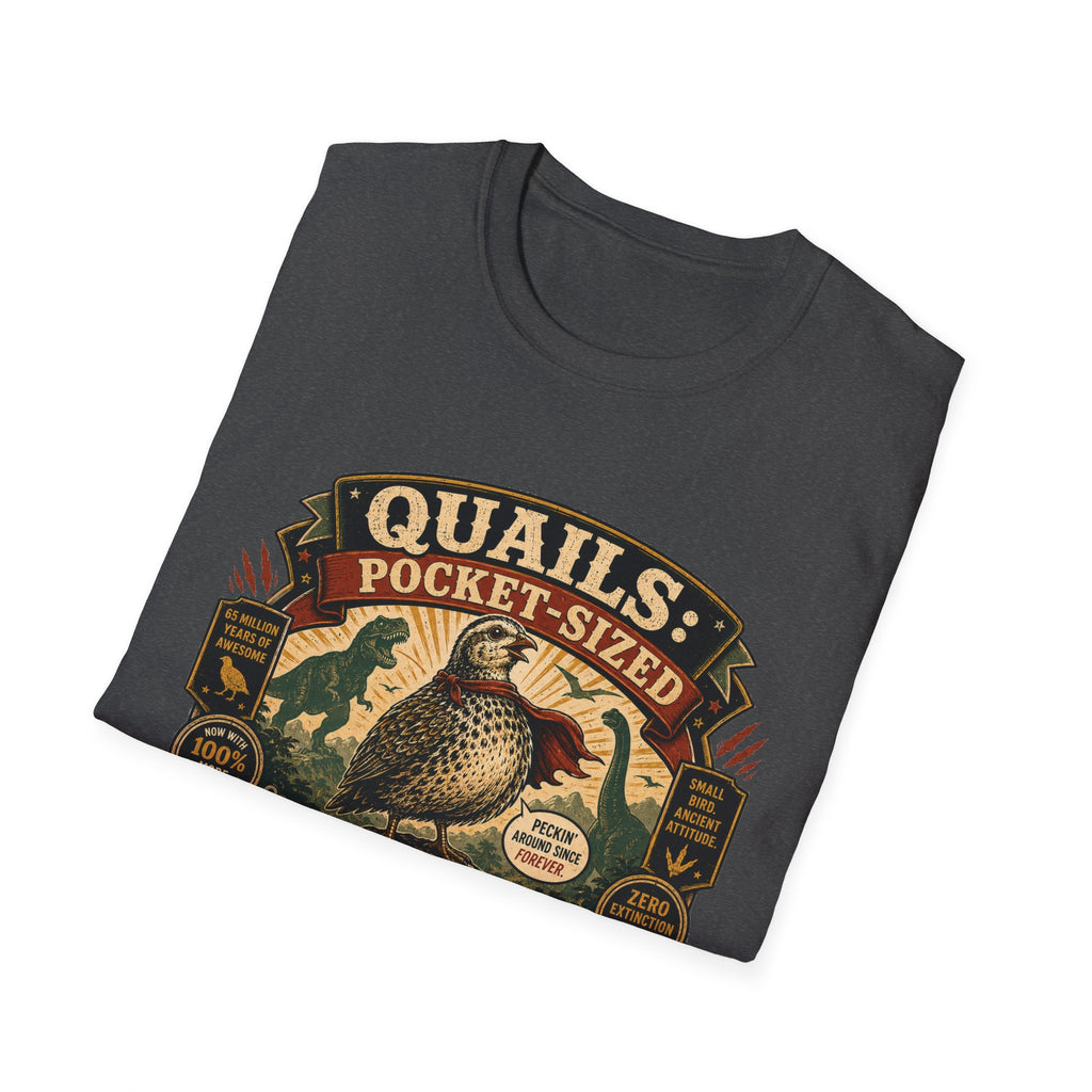 Quailasaurus T-Shirt — The Legendary Mini Dino Quail Graphic Tee