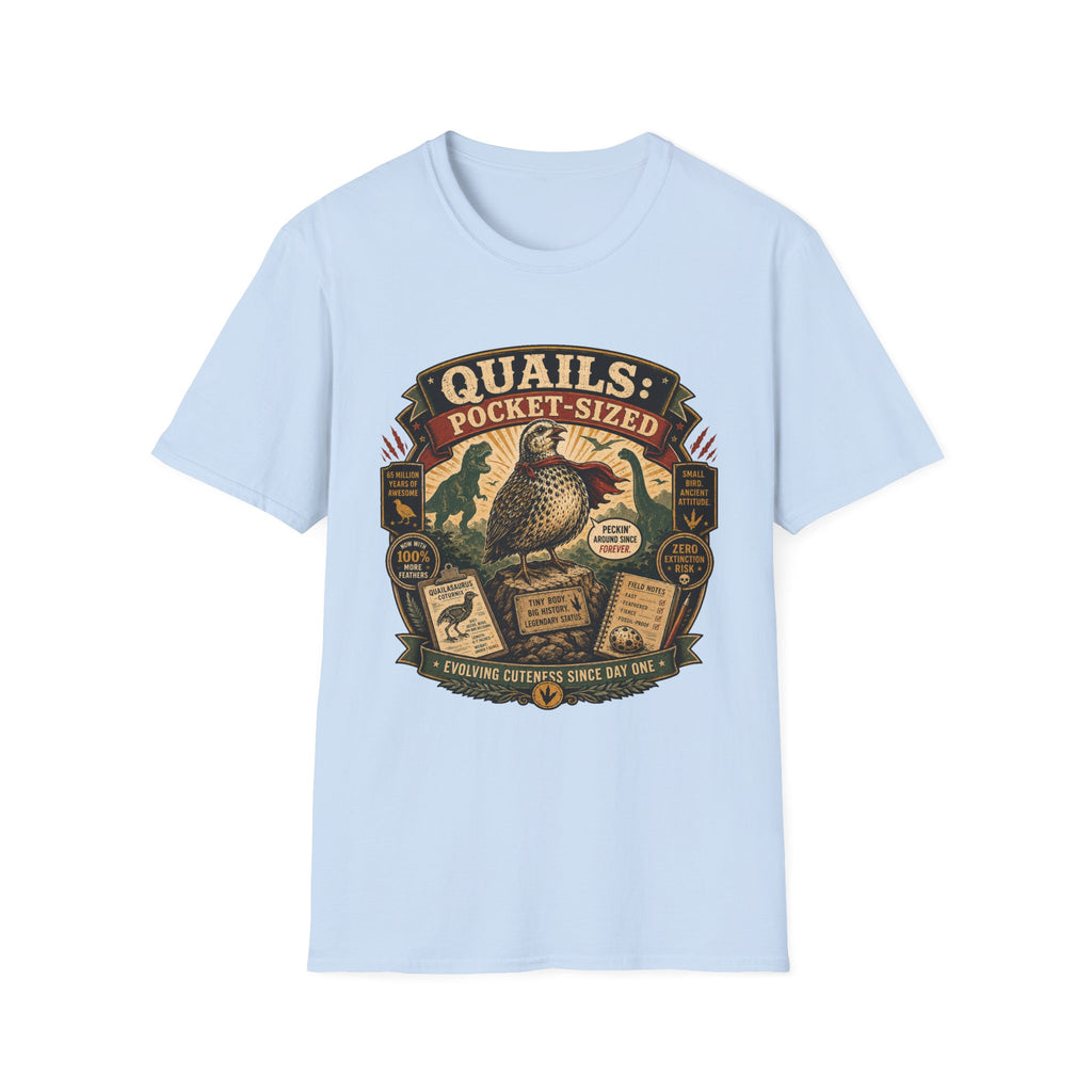Quailasaurus T-Shirt — The Legendary Mini Dino Quail Graphic Tee