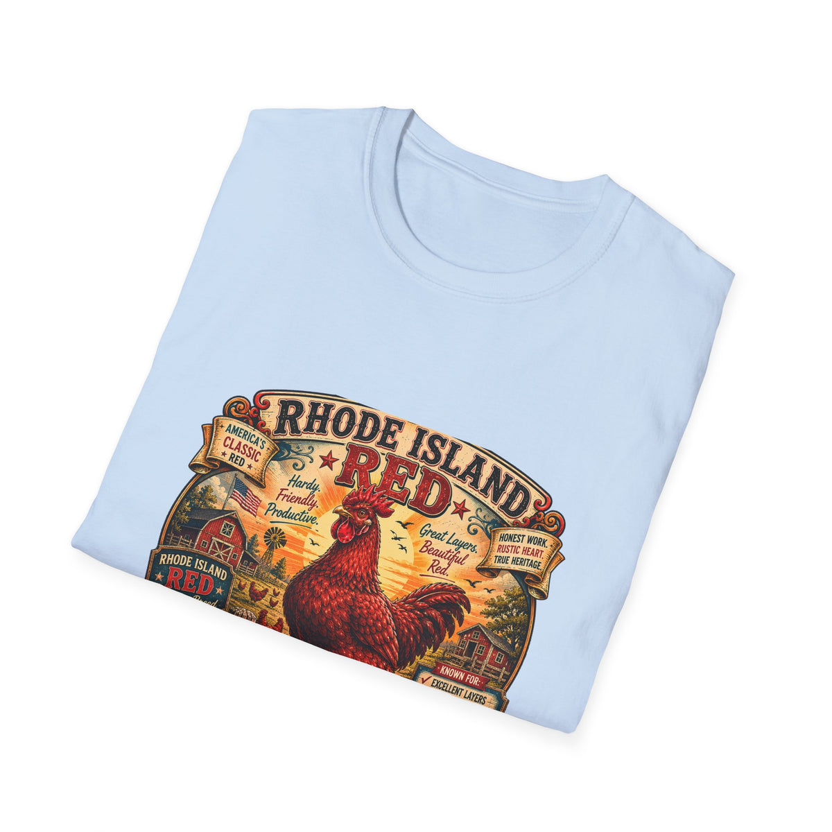 America's Classic Red T-Shirt — Vintage Rhode Island Red Label Tee