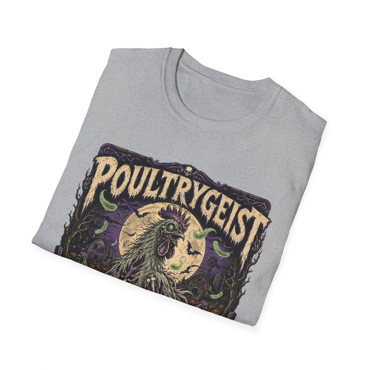 Poultrygeist T-Shirt — Haunted Harvest Night Zombie Chicken Tee