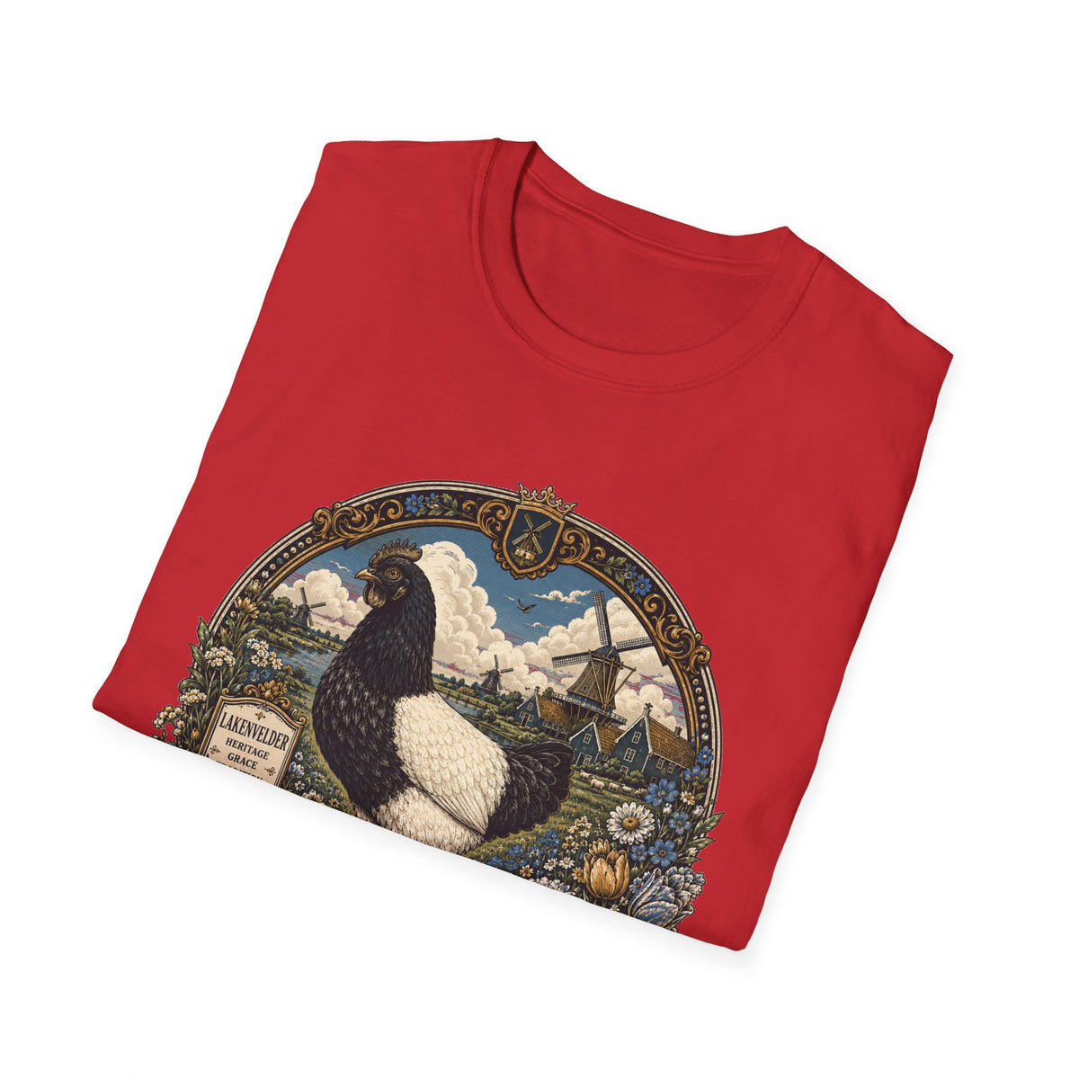 Lakenvelder Heritage Badge T-Shirt — Classic Never Fades Rooster Tee