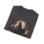 Shadow Samurai Ayam Cemani T-Shirt — Moonrise Warrior Rooster Tee