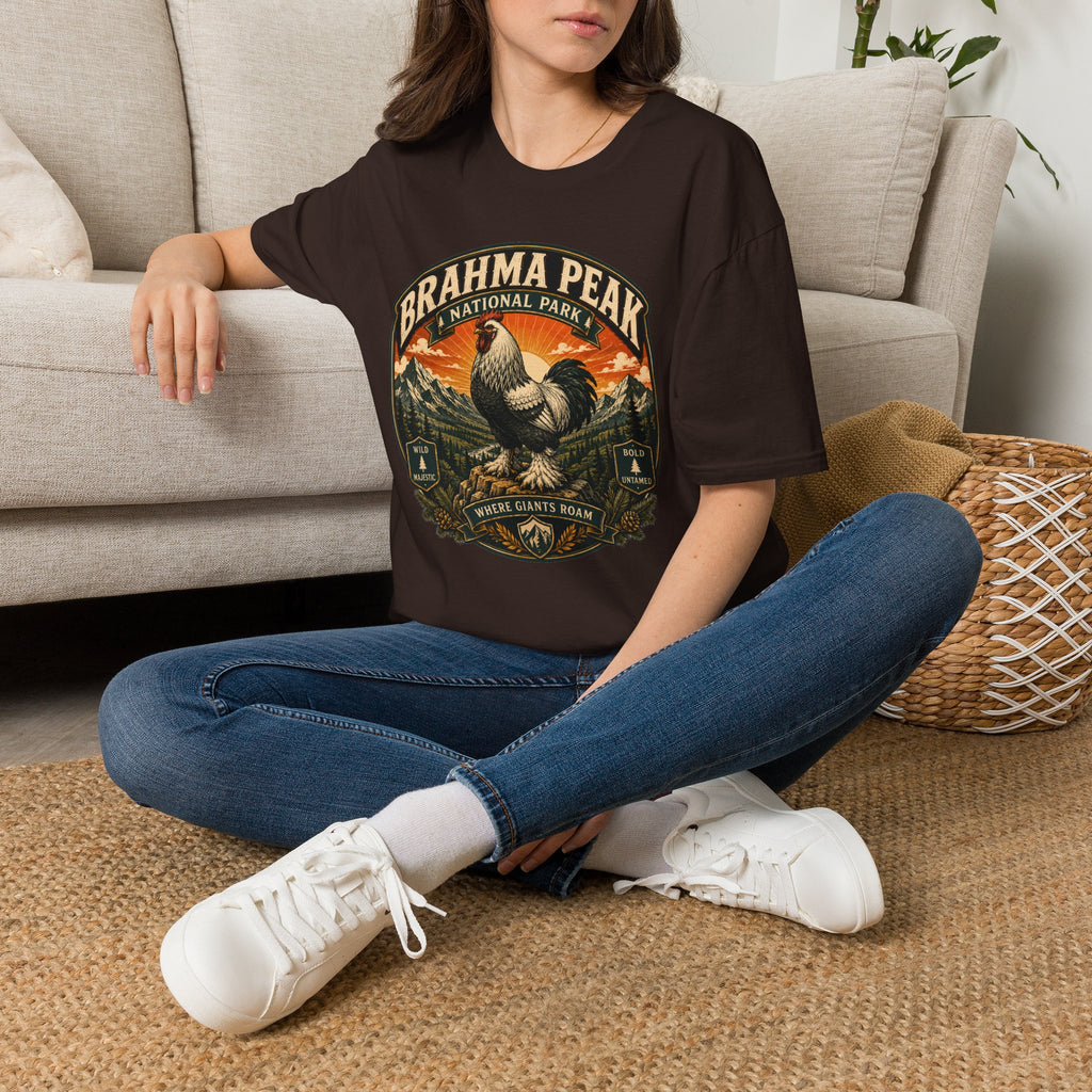 Brahma Peak National Park Brahma T-Shirt — Majestic Mountain Rooster Tee