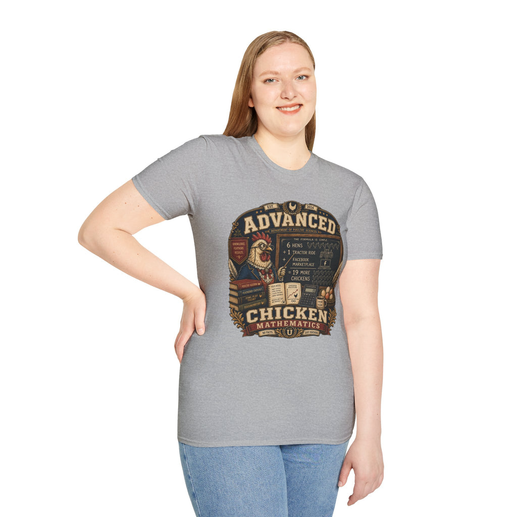 Department of Poultry Sciences T-Shirt — Chicken Math Formula Tee