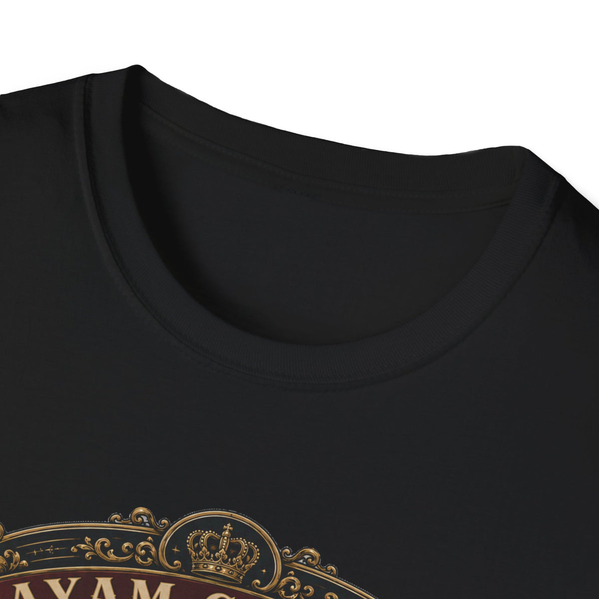 Ayam Cemani Heritage Badge T-Shirt — Rare All-Black Rooster Graphic Tee
