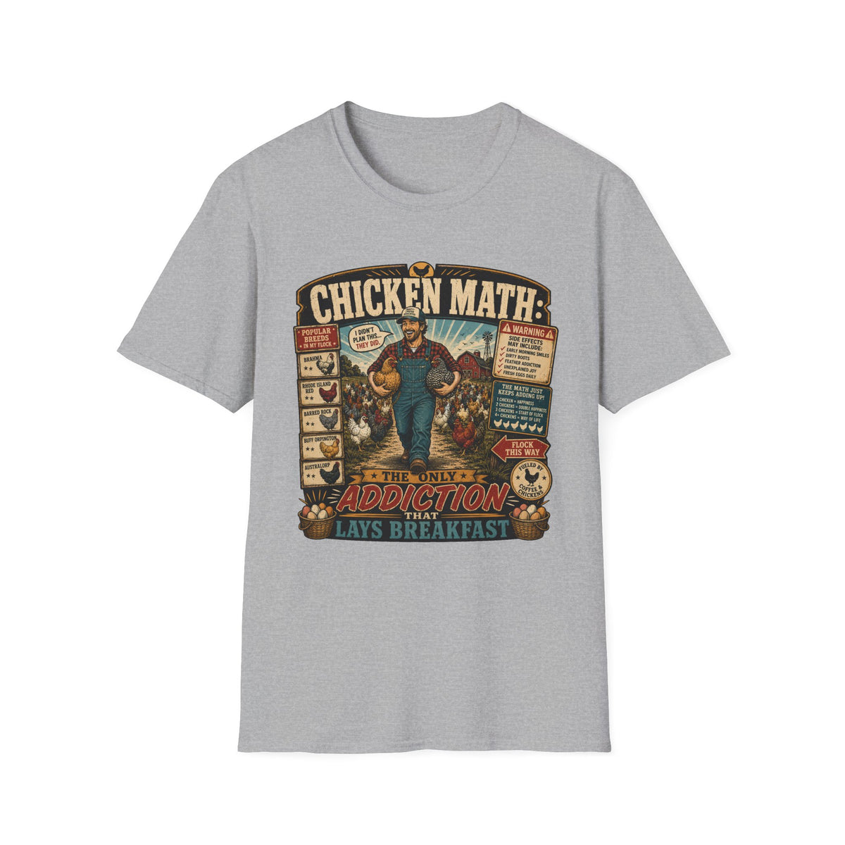 Chicken Math Farm Fun T-shirt, photo 3