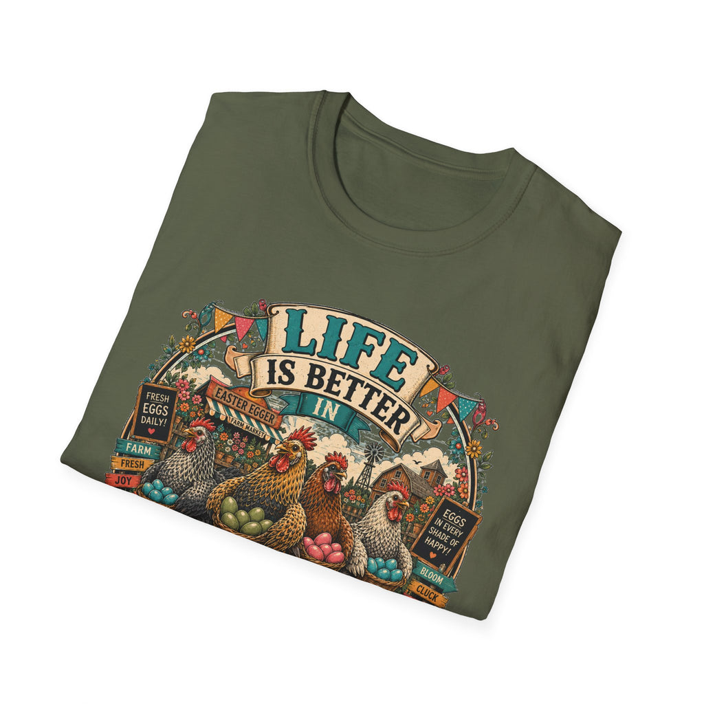 Colorful Farm Festival Easter Egger T-Shirt — Life is Better in Color Tee