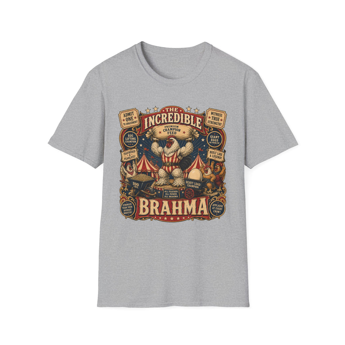 Incredible Feathered Strongman Brahma T-shirt, photo 3
