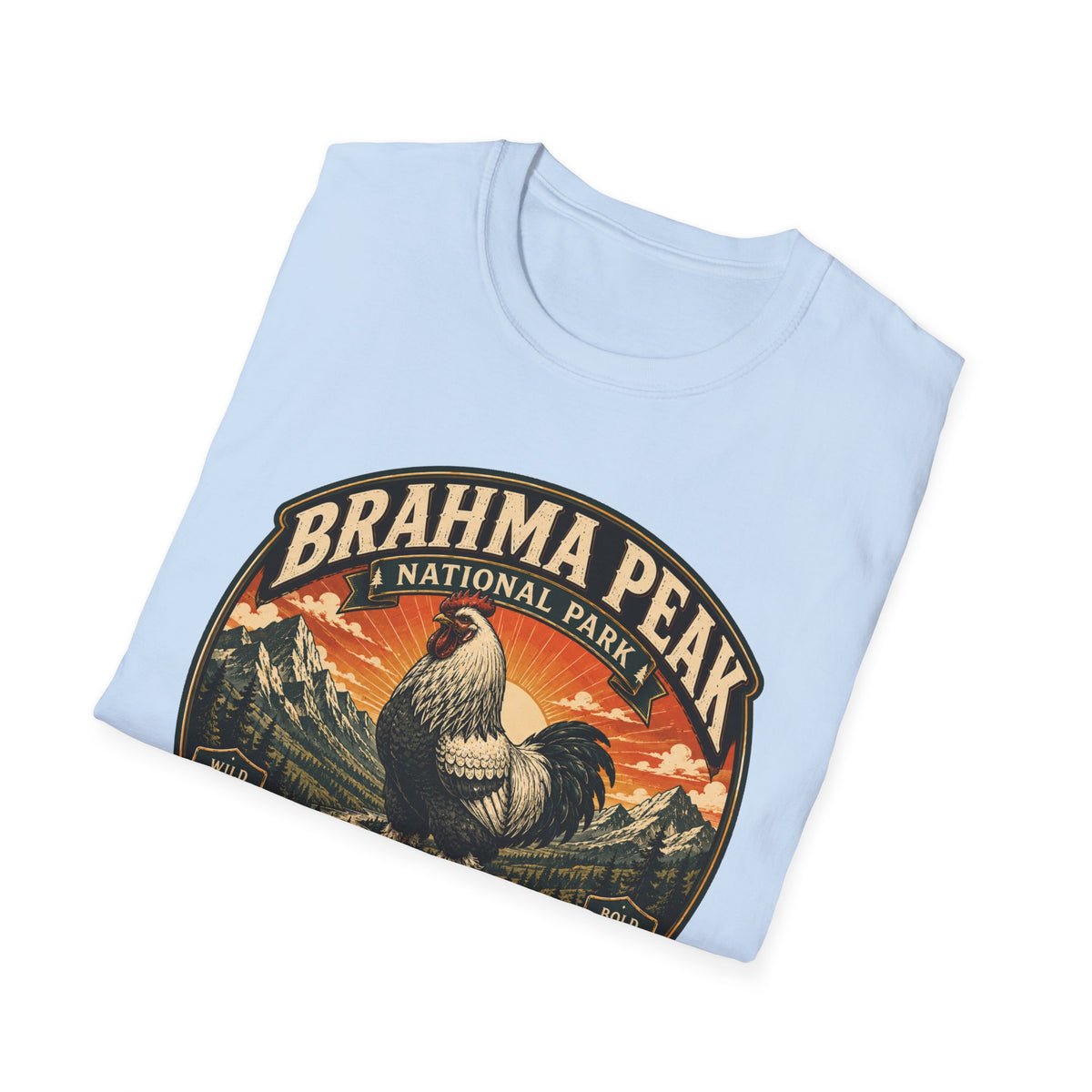 Brahma Peak National Park Brahma T-Shirt — Majestic Mountain Rooster Tee