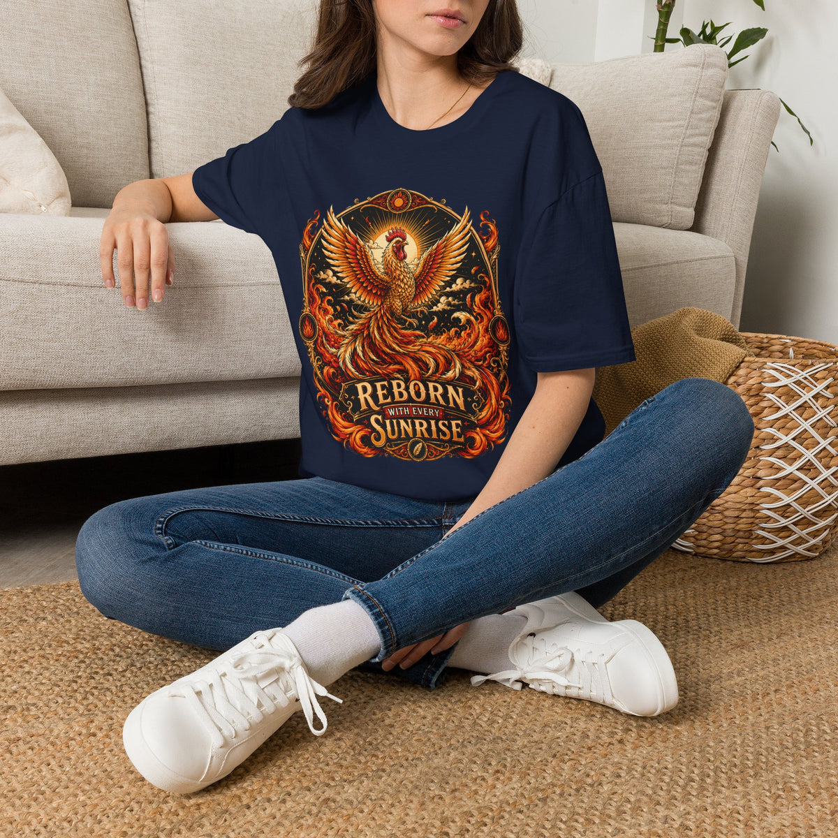 Rise With the Sun Rhode Island Red T-Shirt — Phoenix Rooster Tee