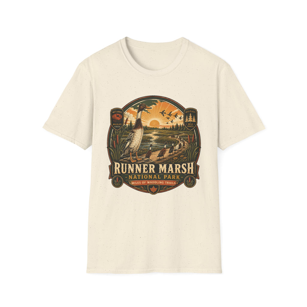 Runner Marsh National Park Badge T-Shirt — Indian Runner Duck Vintage Tee