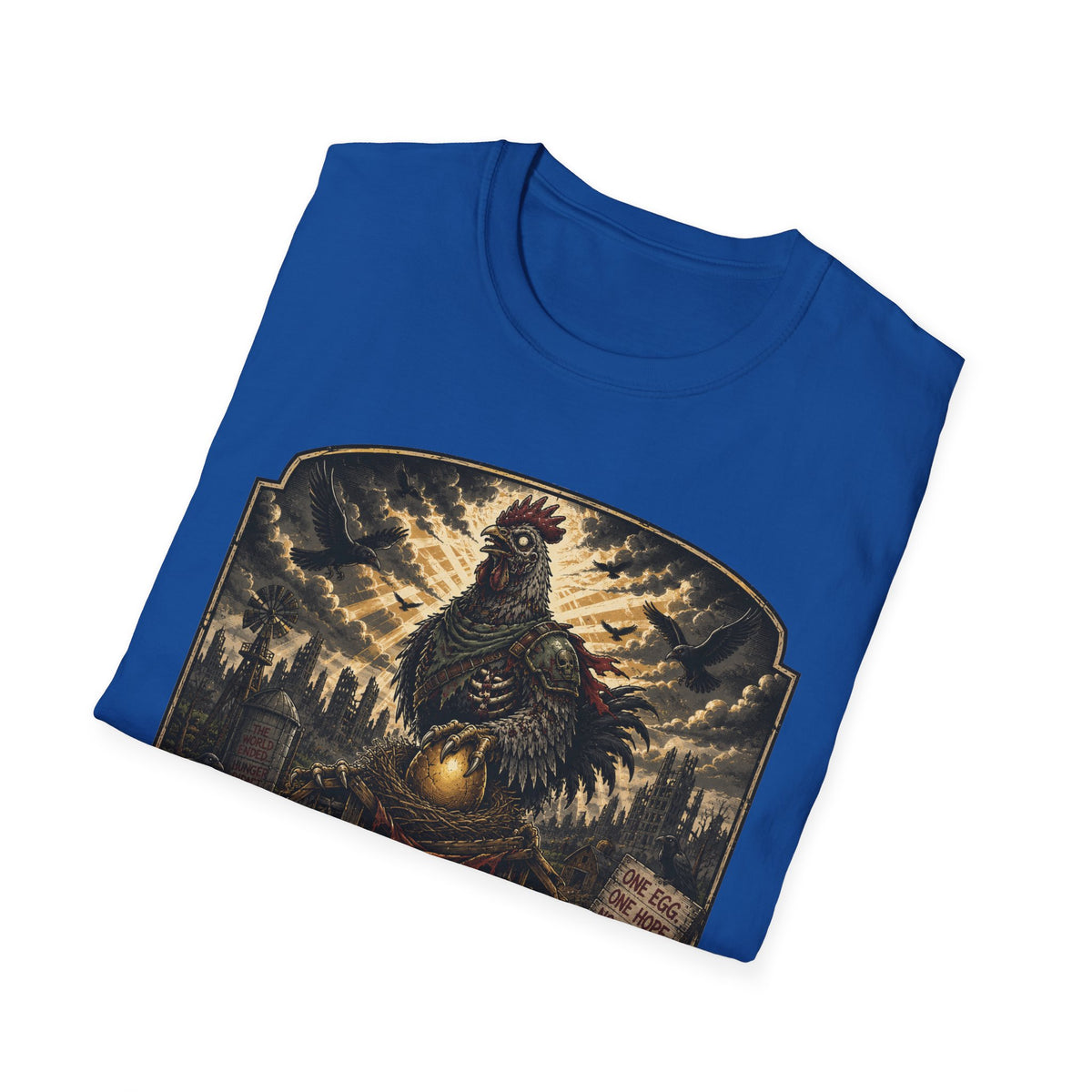 Protect the Last Egg T-Shirt — Undead Guardian Hen Zombie Chicken Tee