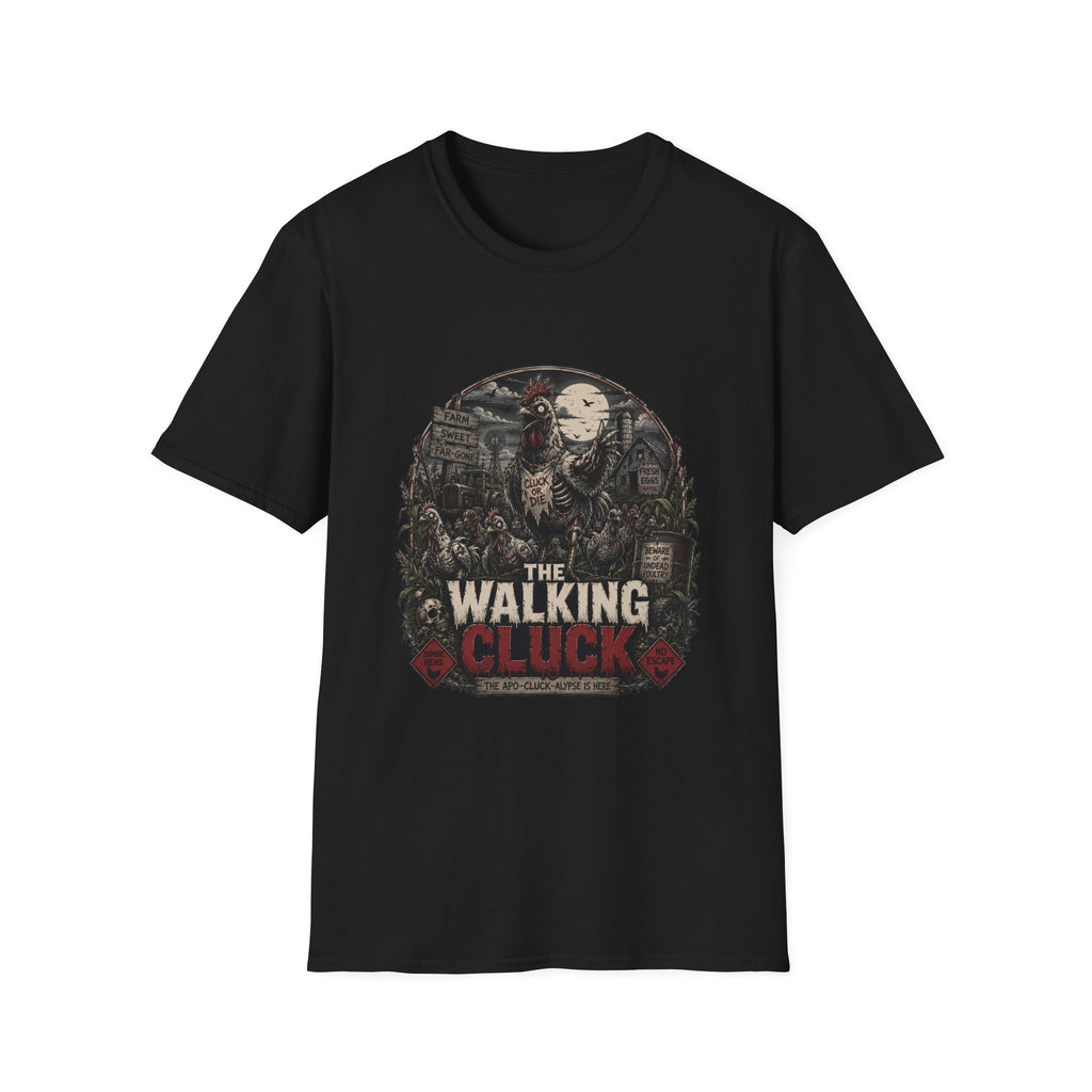 The Walking Cluck T-Shirt — Poultry Apocalypse Zombie Chicken Tee